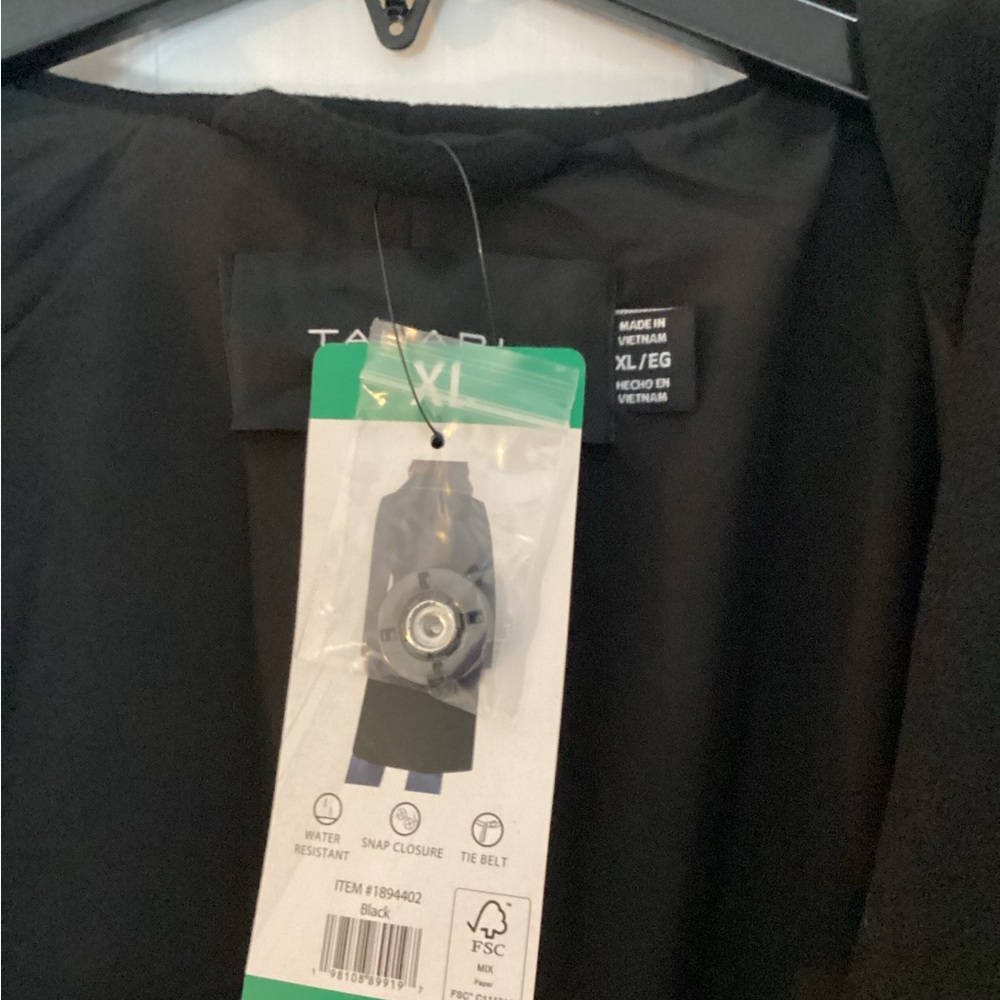 Tahari Black Wrap Trench Coat with Belt - Picture 6 of 8